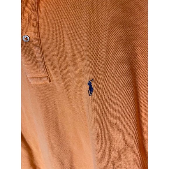 VTG Polo Ralph Lauren Shirt Orange Collared Men's L Pony Golf Active Outdoor - Picture 2 of 6
